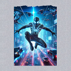 Свитшот хлопковый мужской Spider man - cyberpunk fantasy, цвет: меланж — фото 2