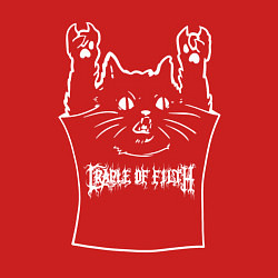 Свитшот хлопковый мужской Cradle of Filth - cat rock, цвет: красный — фото 2