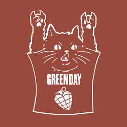 Свитшот хлопковый мужской Green Day - cat rock, цвет: кирпичный — фото 2