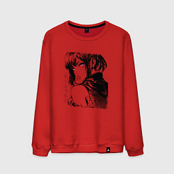 Мужской свитшот Девушка с фиолетовыми глазами