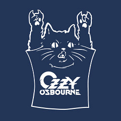 Свитшот хлопковый мужской Ozzy Osbourne - cat rock, цвет: тёмно-синий — фото 2