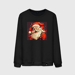 Мужской свитшот Дед Мороз весёло улыбается