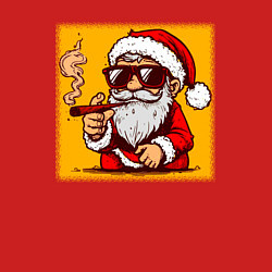 Свитшот хлопковый мужской Санта Клаус курит, цвет: красный — фото 2
