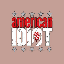 Свитшот хлопковый мужской Green Day - american idiot, цвет: пыльно-розовый — фото 2