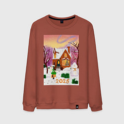 Свитшот хлопковый мужской Настроение Дом, цвет: кирпичный