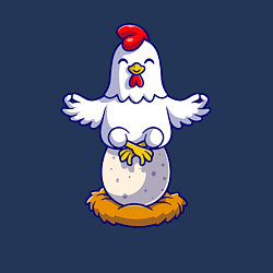 Свитшот хлопковый мужской Куриная йога, цвет: тёмно-синий — фото 2