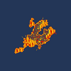 Свитшот хлопковый мужской Новокузнецк, цвет: тёмно-синий — фото 2