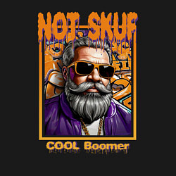 Свитшот хлопковый мужской Не скуф а клевый бумер, цвет: черный — фото 2