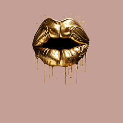 Свитшот хлопковый мужской Золотые губы, цвет: пыльно-розовый — фото 2