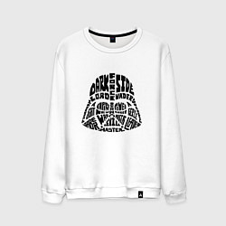 Свитшот хлопковый мужской Dark side, цвет: белый