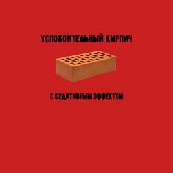 Свитшот хлопковый мужской Успокоительный кирпич, цвет: красный — фото 2