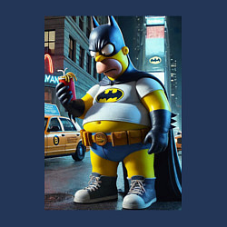 Свитшот хлопковый мужской Бэтсимпсон купил в фастфуде картофель фри, цвет: тёмно-синий — фото 2