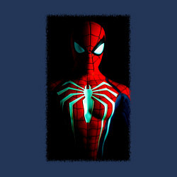 Свитшот хлопковый мужской Новый человек паук в темноте, цвет: тёмно-синий — фото 2