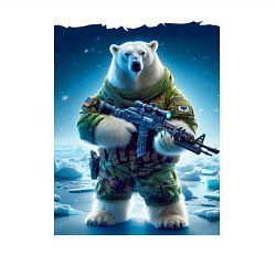 Свитшот хлопковый мужской Polar bear - special forces, цвет: белый — фото 2