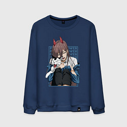 Мужской свитшот Человек-бензопила Пауэр и кошка