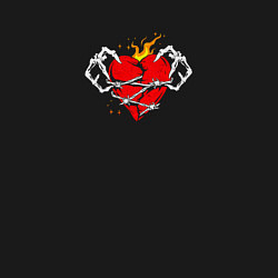 Свитшот хлопковый мужской Big hearts of thorn wire, цвет: черный — фото 2