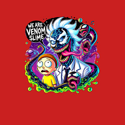 Свитшот хлопковый мужской Rick and Morty - we are Venom slime, цвет: красный — фото 2