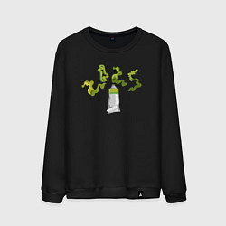 Мужской свитшот 2025 цифры зеленые из тюбика