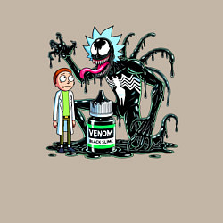 Свитшот хлопковый мужской Morty and Rick-Venom - ai art fantasy, цвет: миндальный — фото 2