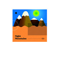 Свитшот хлопковый мужской Ночные горы, цвет: белый — фото 2