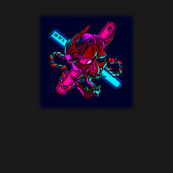 Свитшот хлопковый мужской Неоновый демон они, цвет: черный — фото 2