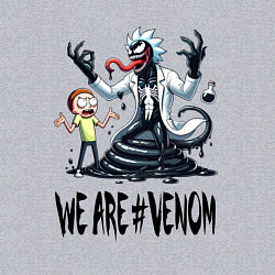 Свитшот хлопковый мужской We are Venom - Rick-symbiote and Morty, цвет: меланж — фото 2