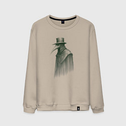 Мужской свитшот Чумной доктор в зелёных тонах