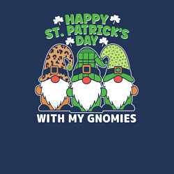Свитшот хлопковый мужской Happy St Patricks day - dwarves, цвет: тёмно-синий — фото 2