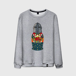 Мужской свитшот Матрёшка в шлеме рыцарском