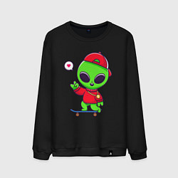 Мужской свитшот Пришелец скейтбордист