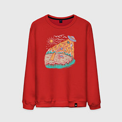 Мужской свитшот НЛО на пляже