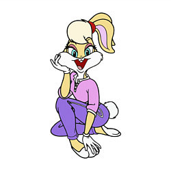 Свитшот хлопковый мужской Lola Bunny, цвет: белый — фото 2
