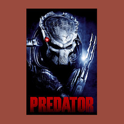 Свитшот хлопковый мужской Predator in the helmet, цвет: кирпичный — фото 2