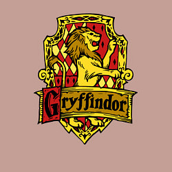 Свитшот хлопковый мужской Hogwarts - gryffindor logo, цвет: пыльно-розовый — фото 2