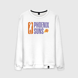 Свитшот хлопковый мужской Phoenix Suns play, цвет: белый