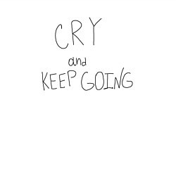 Свитшот хлопковый мужской Cry and keep going, цвет: белый — фото 2