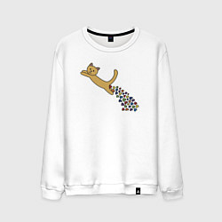 Мужской свитшот Кошачьи сердечки