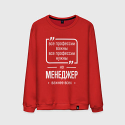 Мужской свитшот Менеджер нужнее всех
