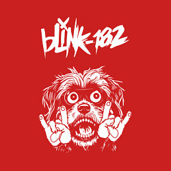 Свитшот хлопковый мужской Blink 182 rock dog, цвет: красный — фото 2