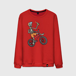 Мужской свитшот Скелетик на велосипеде