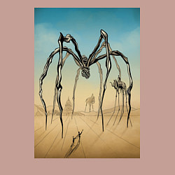 Свитшот хлопковый мужской Паук Дали и Буржуа цвет, цвет: пыльно-розовый — фото 2