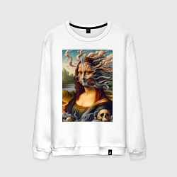 Мужской свитшот Mona Lisa smoke - surrealism