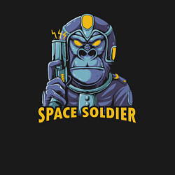 Свитшот хлопковый мужской Monkey space soldier, цвет: черный — фото 2
