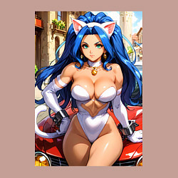 Свитшот хлопковый мужской Фелиция сидит на капоте машины, цвет: пыльно-розовый — фото 2