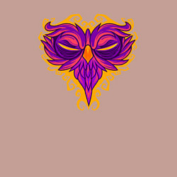 Свитшот хлопковый мужской Violet owl, цвет: пыльно-розовый — фото 2