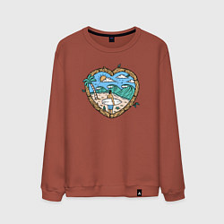 Мужской свитшот Люблю серфинг