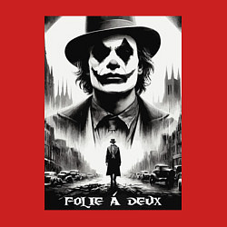 Свитшот хлопковый мужской Movie Joker - folie a deux meme, цвет: красный — фото 2