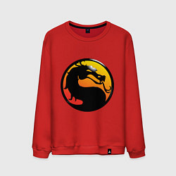 Свитшот хлопковый мужской Mortal kombat logo, цвет: красный