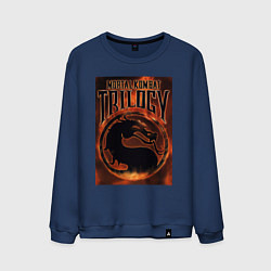 Свитшот хлопковый мужской Mortal kombat trilogy, цвет: тёмно-синий
