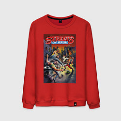 Свитшот хлопковый мужской Обнаженный кулак - улицы ярости, цвет: красный